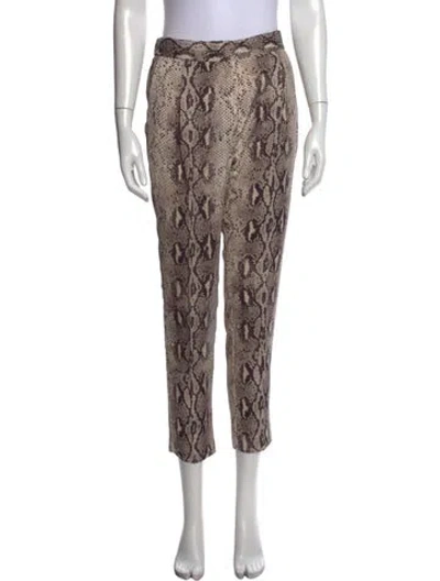 Pre-owned Marella Animal Print Straight Leg Pants In Multicolor