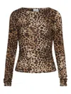 Marella Animal Print Top In Brown