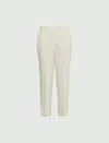Marella Slim-fit Stretch Viscose And Linen Trousers In White