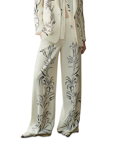 Marella Art.365 Pesco Printed Pants In Wool White
