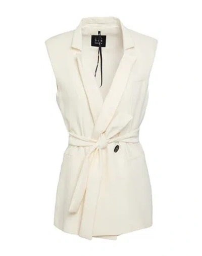 Marella Art.365 Woman Blazer Ivory Size 10 Polyester In White