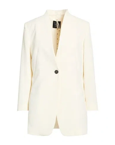 Marella Art.365 Woman Blazer White Size 8 Polyester