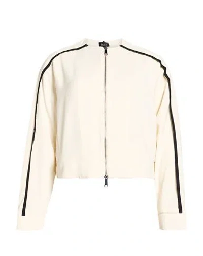 Marella Art.365 Woman Jacket Ivory Size 10 Polyester In Neutral
