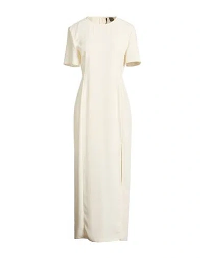 Marella Art.365 Woman Maxi Dress Cream Size 4 Polyester In White