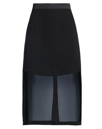Marella Art.365 Woman Midi Skirt Black Size 12 Polyester