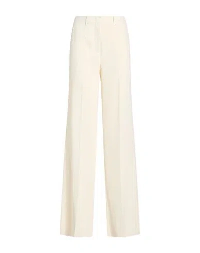 Marella Art.365 Woman Pants Cream Size 12 Polyester In White