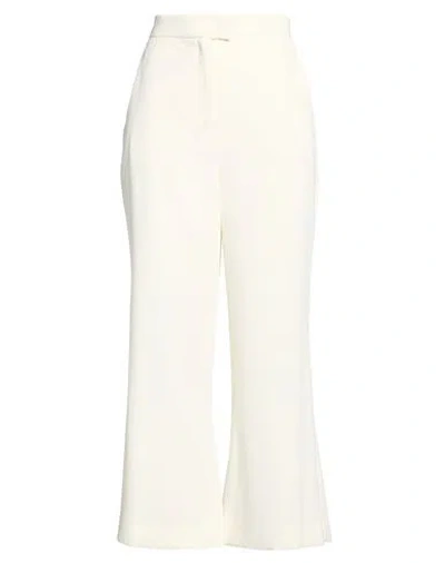 Marella Art.365 Woman Pants Cream Size 4 Polyester In White