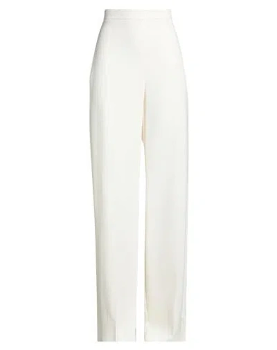 Marella Art.365 Woman Pants Cream Size 6 Polyester In White