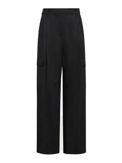 Marella Assunta Model Cargo Trousers In Dark Grey