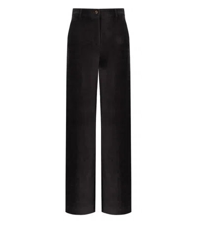 Marella Astrale Black Velvet Trousers