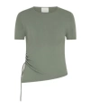 Marella Asymmetrical Drawstring Sweater In Green