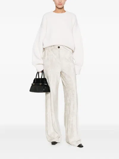 Marella Avana Corduroy Trousers In White