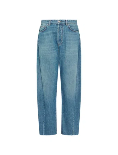 Marella Relaxed Barrel-leg Jeans In Blue