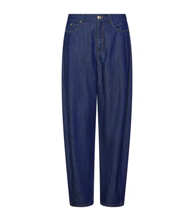 Marella Barrel Jeans In Blue
