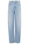 Marella Womens Barrel Wide-leg Denim Jeans Blue Jeans In Blue Pastel