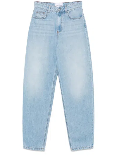 Marella Denim Trousers With Belt Loops In Blue