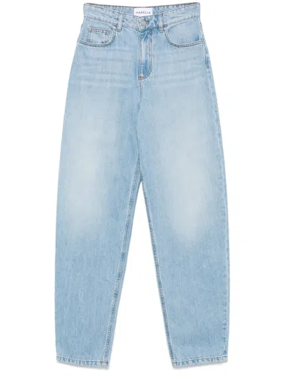 Marella Denim Trousers With Belt Loops In Blue
