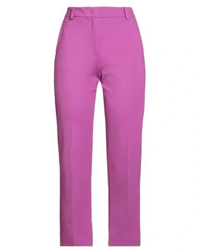 Marella Be Smart Woman Pants Mauve Size 12 Viscose, Polyamide, Elastane In Blue