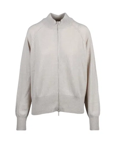 Marella Beige Cashmere Lubiana Cardigan In Gray