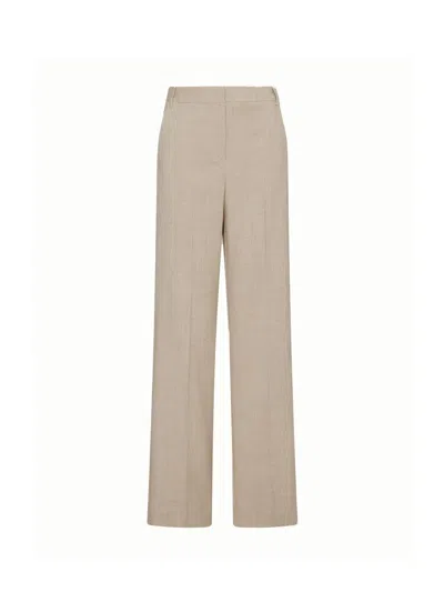 Marella Beige High-waisted Trousers In Neutral