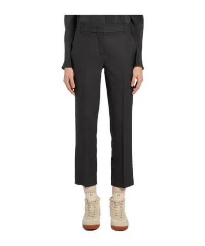 Marella Belt Loop Casual Pants In Black