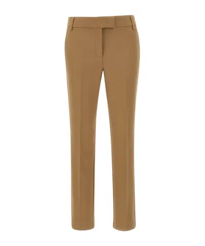 Marella Belt Loop Casual Pants In Brown