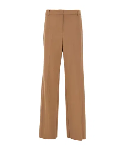 Marella Belt Loop Casual Pants In Brown