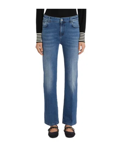 Marella Belt Loop Jeans In Blue