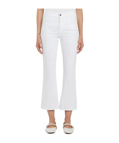 Marella Belt Loops Slacks In White