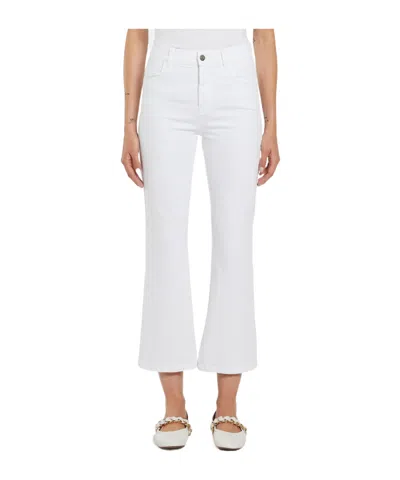 Marella Belt Loops Slacks In White