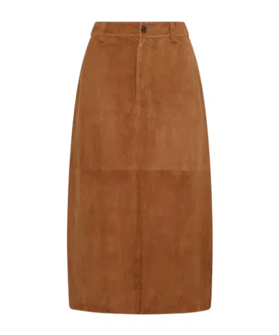Marella Belted A-line Skirt In Metallic