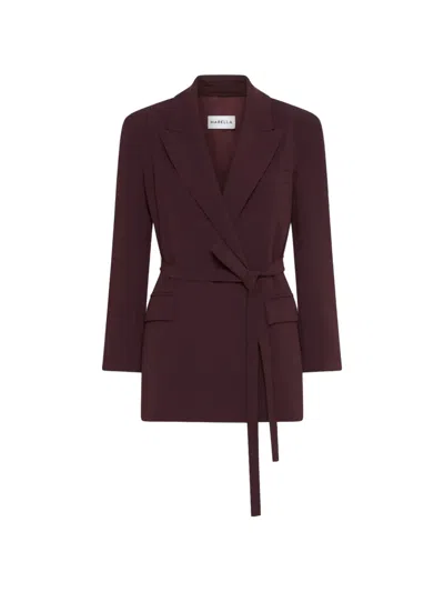 Marella Belted Cady Jacket In Animal Print