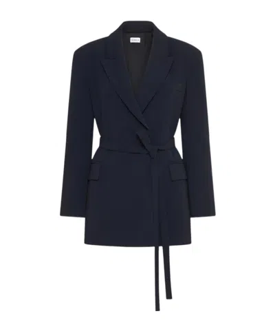 Marella Belted Cady Jacket - Navy In Black