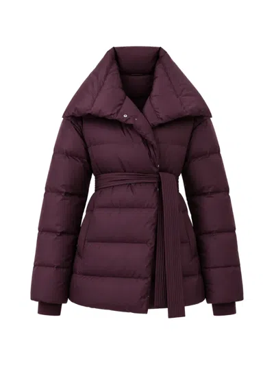 Marella Belted Quilted Jacket In Purple