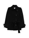 Marella Belted Wool Coat In Black