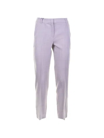Marella Belt-loop Textured Trousers In Multi