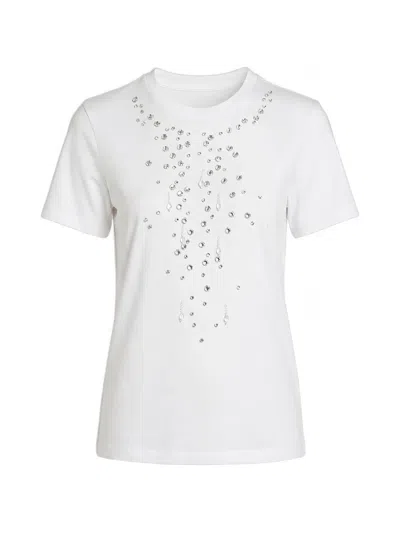 Marella Bianca Embellished T-shirt In White