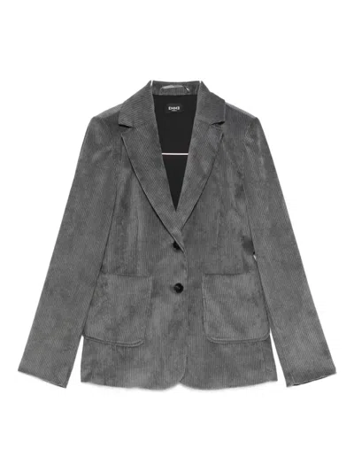 Marella Bino Corduroy Blazer In Gray