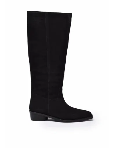 Marella Black Leather Cambusa Boots
