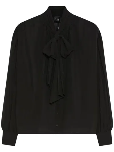 Marella Black Polyester Plain Shirt
