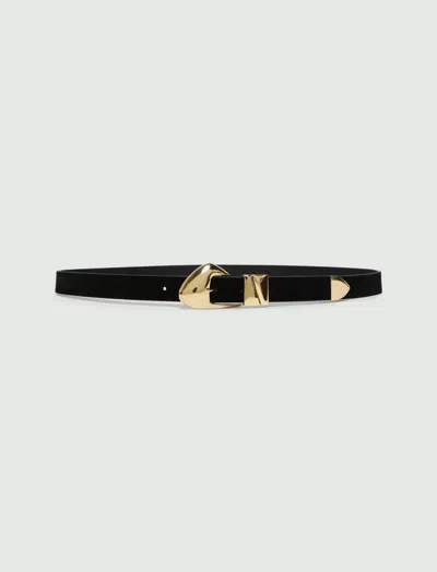 Marella Black Suede Belt In Other