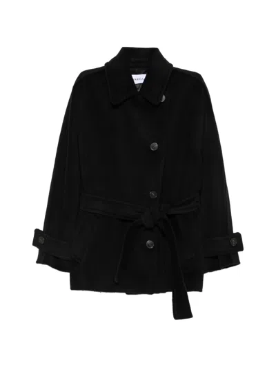 Marella Black Virgin Wool Short Coat