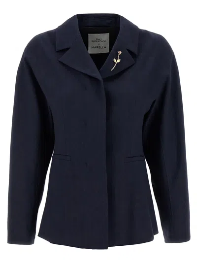 Marella Capsule Blazer In Blue
