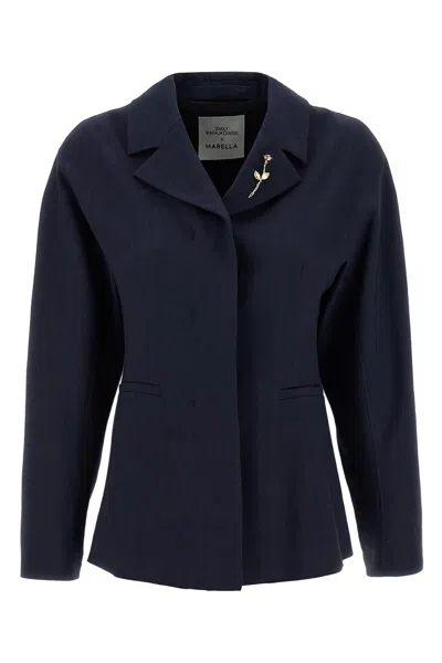 Marella Blazer Capsule Emily Ratajkowski X  In Blue