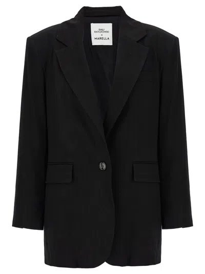Marella Dove Gray Over Blazer In Black