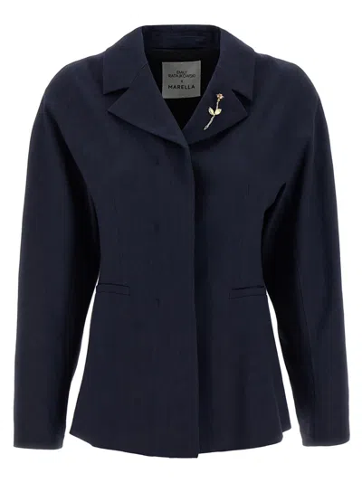 Marella Capsule Blazer In Blue