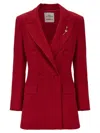 Marella Codesign Waisted Blazer In Red