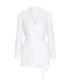 Marella Black Mllmodico Structured Belted Linen Jacket In White