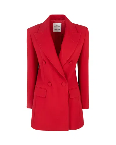 MARELLA RED WAISTED BLAZER