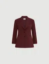 Marella Blazer Woman Burgundy In Burgundy